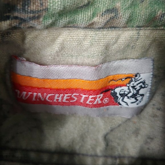 Vintage Winchester Men's XL Camo Shirt Long Sleeve Cotton Canvas Tree Hunting - Picture 5 of 11